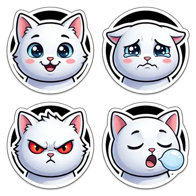 猫咪表情包四宫格